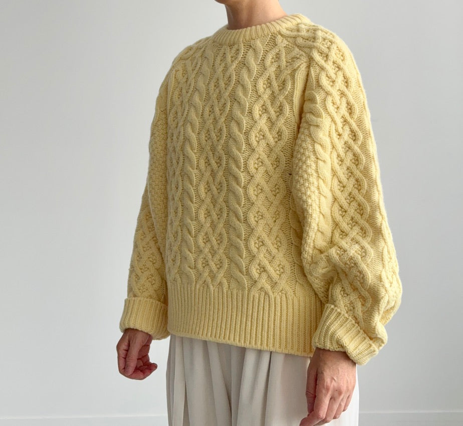 VOLUME SLEEVE ALAN KNIT PULLOVER (YELLOW) TENNE HANDCRAFTED MODERN ニット 通販 取扱店