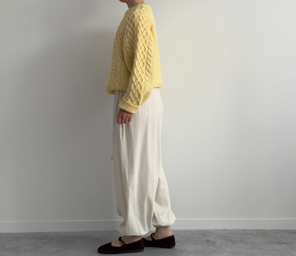 VOLUME SLEEVE ALAN KNIT PULLOVER (YELLOW) TENNE HANDCRAFTED MODERN ニット 通販 取扱店