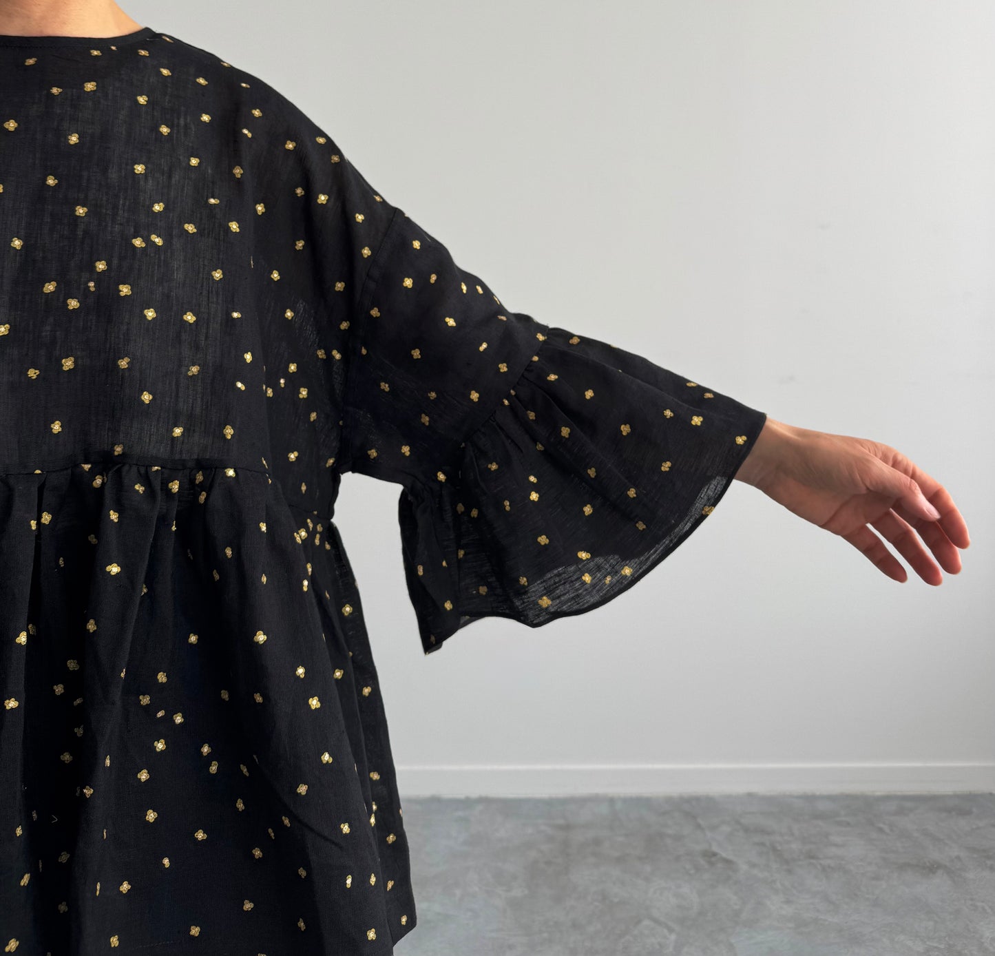 EMBROIDERY WIDE SLEEVE BLOUSE BUNON ブノン リネンブラウス 通販 取扱店