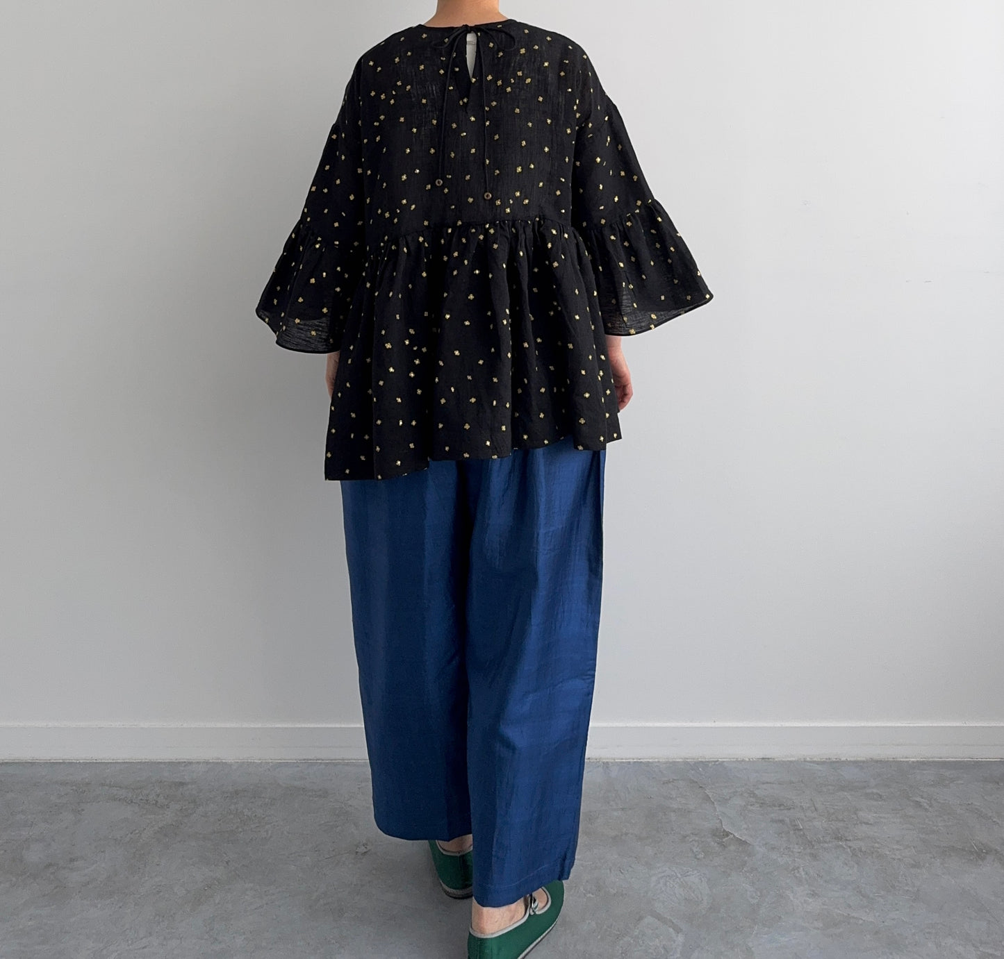 EMBROIDERY WIDE SLEEVE BLOUSE BUNON ブノン リネンブラウス 通販 取扱店