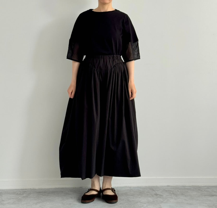ROUND GATHER WIDE PANTS