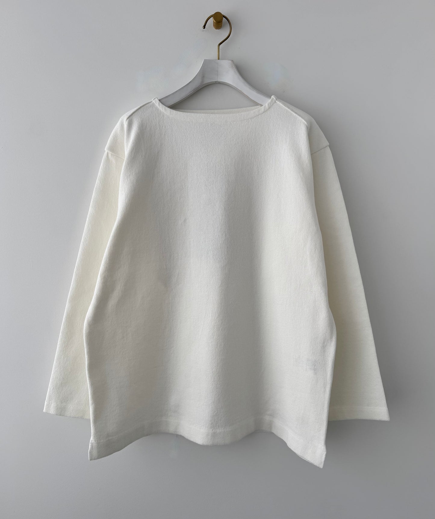 WAVE COTTON BASQUE KNIT P/O (WHITE) Yonetomi 通販 取扱店