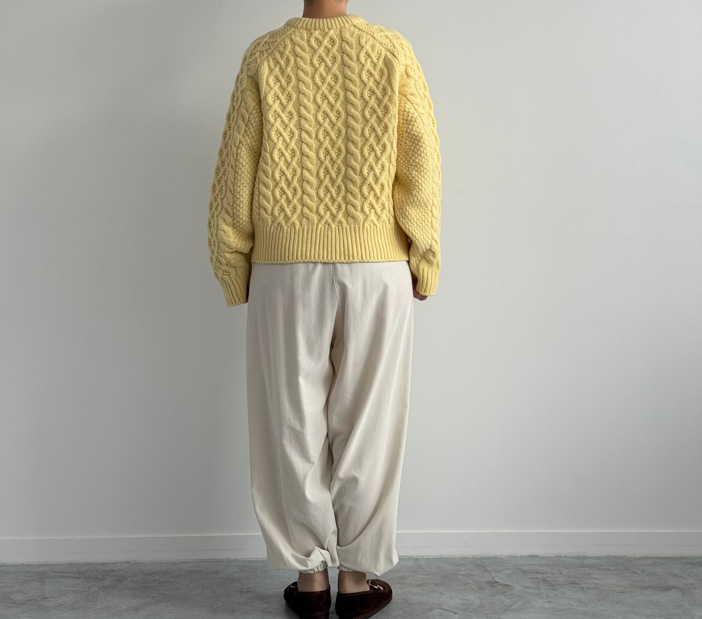 VOLUME SLEEVE ALAN KNIT PULLOVER (YELLOW) TENNE HANDCRAFTED MODERN ニット 通販 取扱店