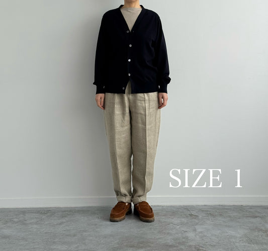 HIGH TWIST SEA ISLAND COTTON KNIT C/D Yonetomi 米富繊維 シーアイランド カーディガン 通販 取扱店 着画 size 1