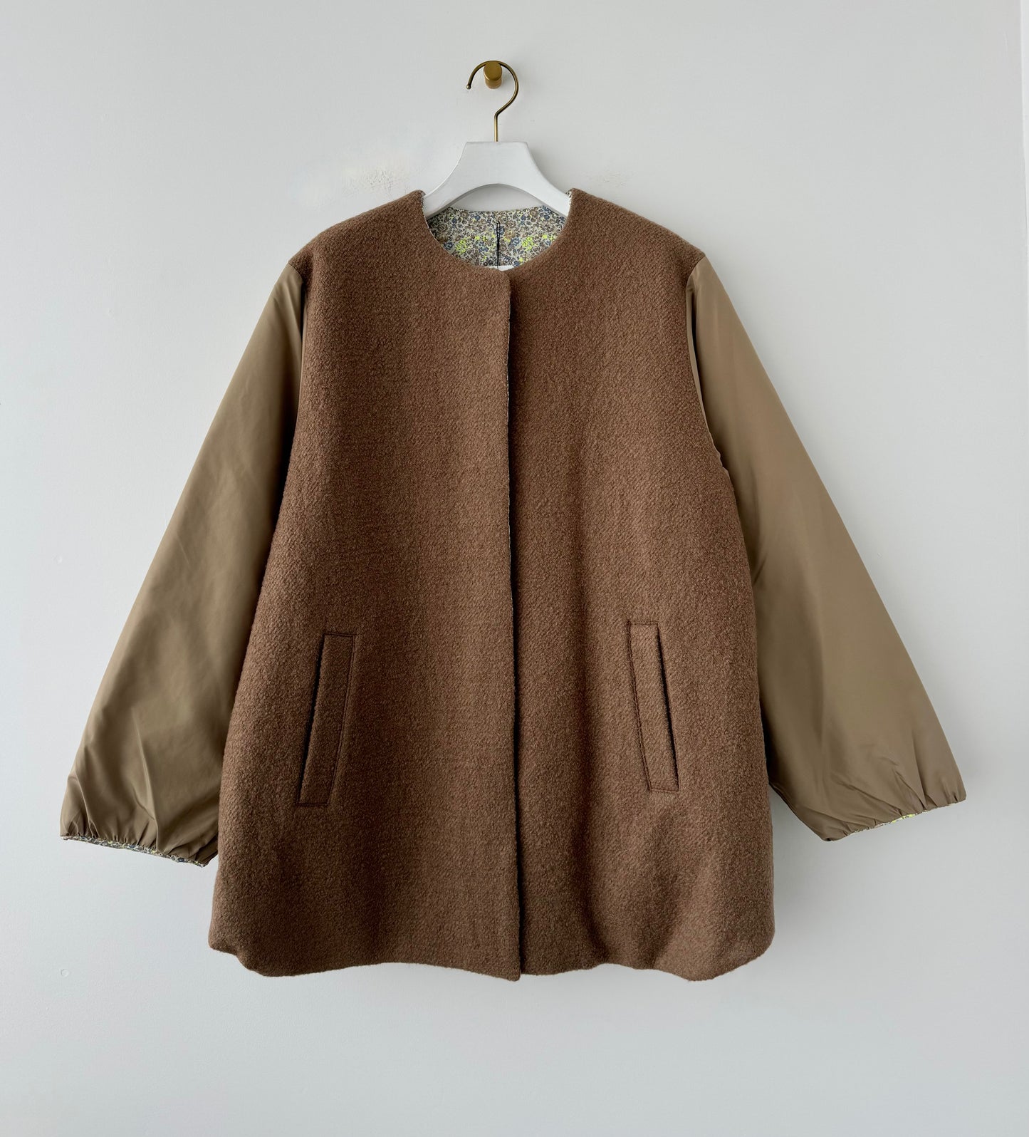 リバティリバーシブルコート (モカベージュ) Porter des boutons ポルテデブトン 通販 取扱店