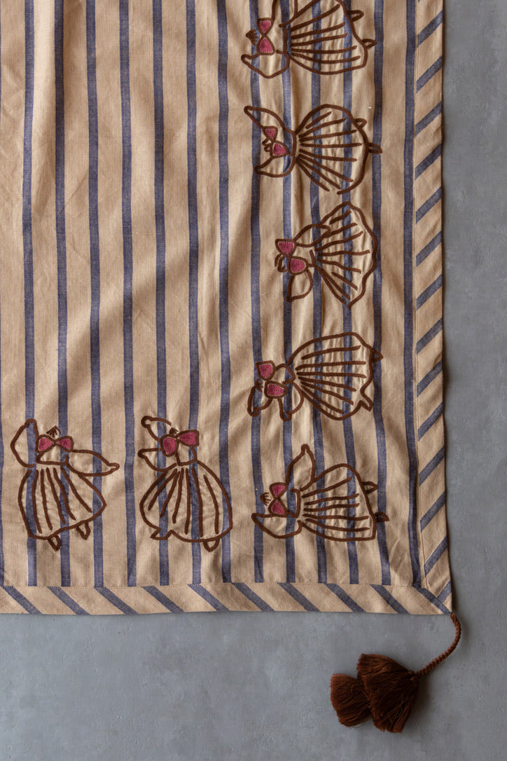 TASSEL SCARF (DANSE EMBROIDERY) BUNON ブノン スカーフ 通販 取扱店