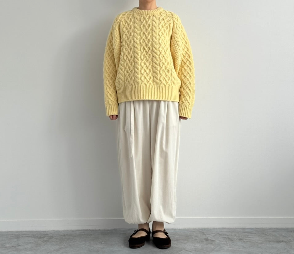 VOLUME SLEEVE ALAN KNIT PULLOVER (YELLOW) TENNE HANDCRAFTED MODERN ニット 通販 取扱店