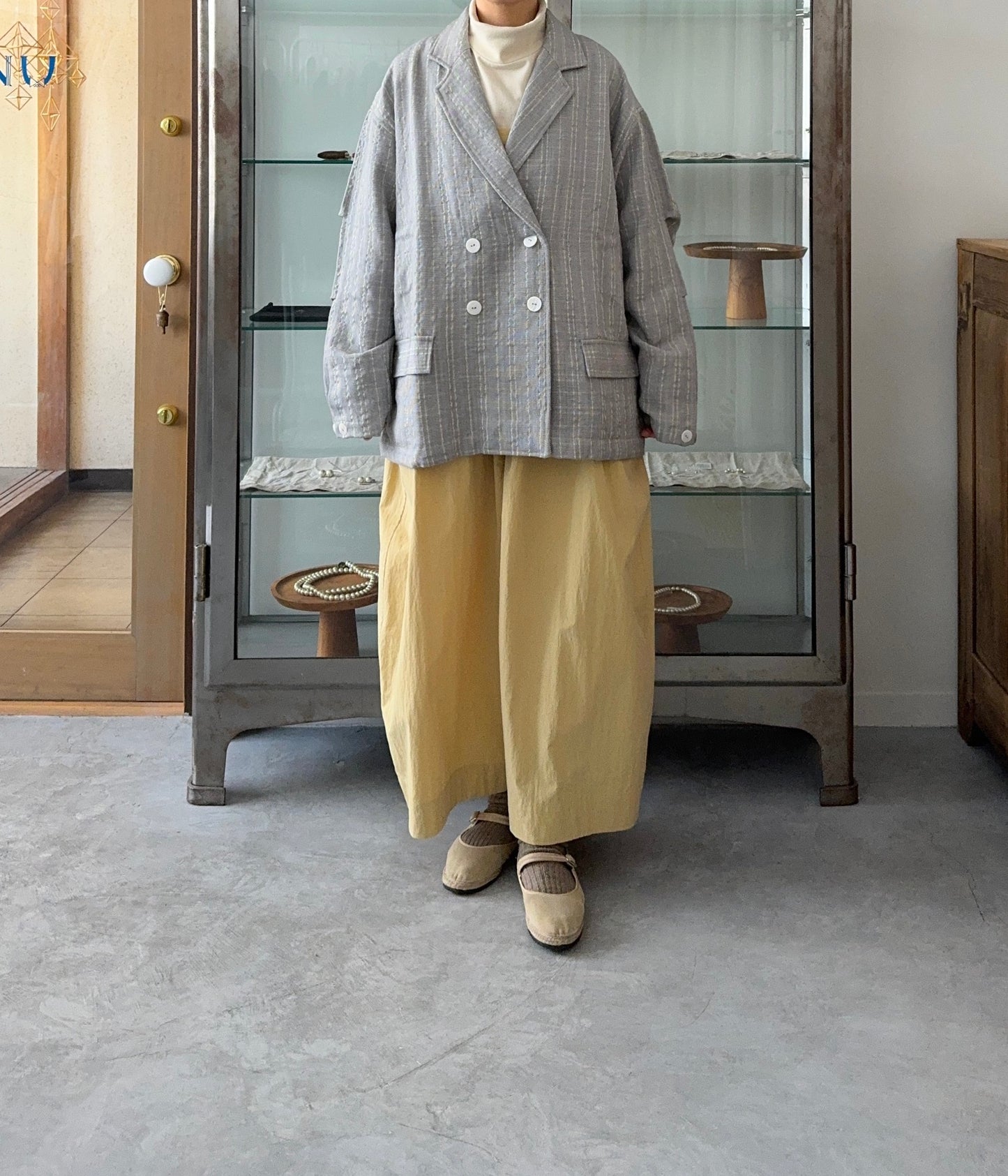 Kantha Over Jacket(LIGHT GRAY) BUNON ジャケット 通販 取扱店