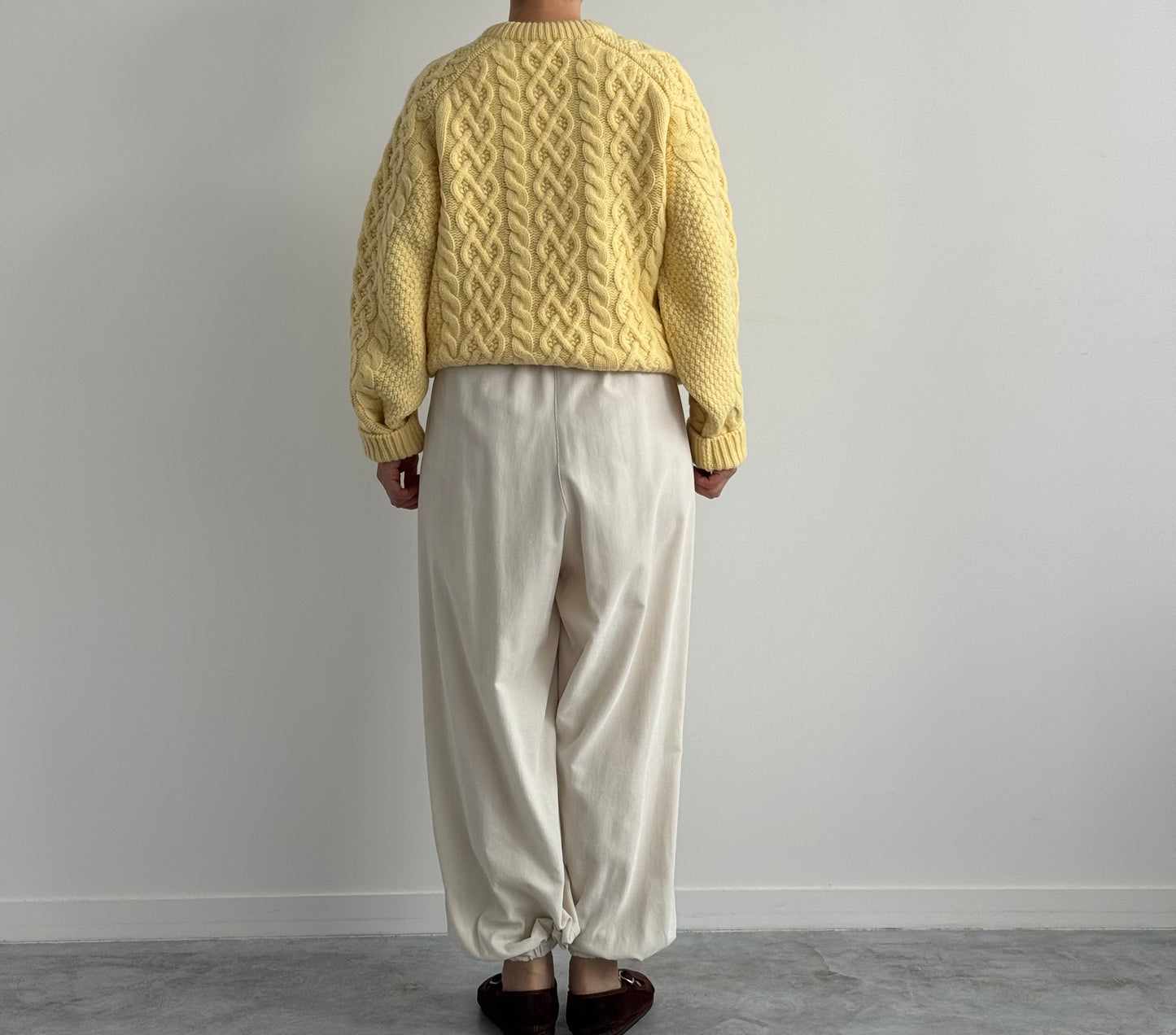 VOLUME SLEEVE ALAN KNIT PULLOVER (YELLOW) TENNE HANDCRAFTED MODERN ニット 通販 取扱店