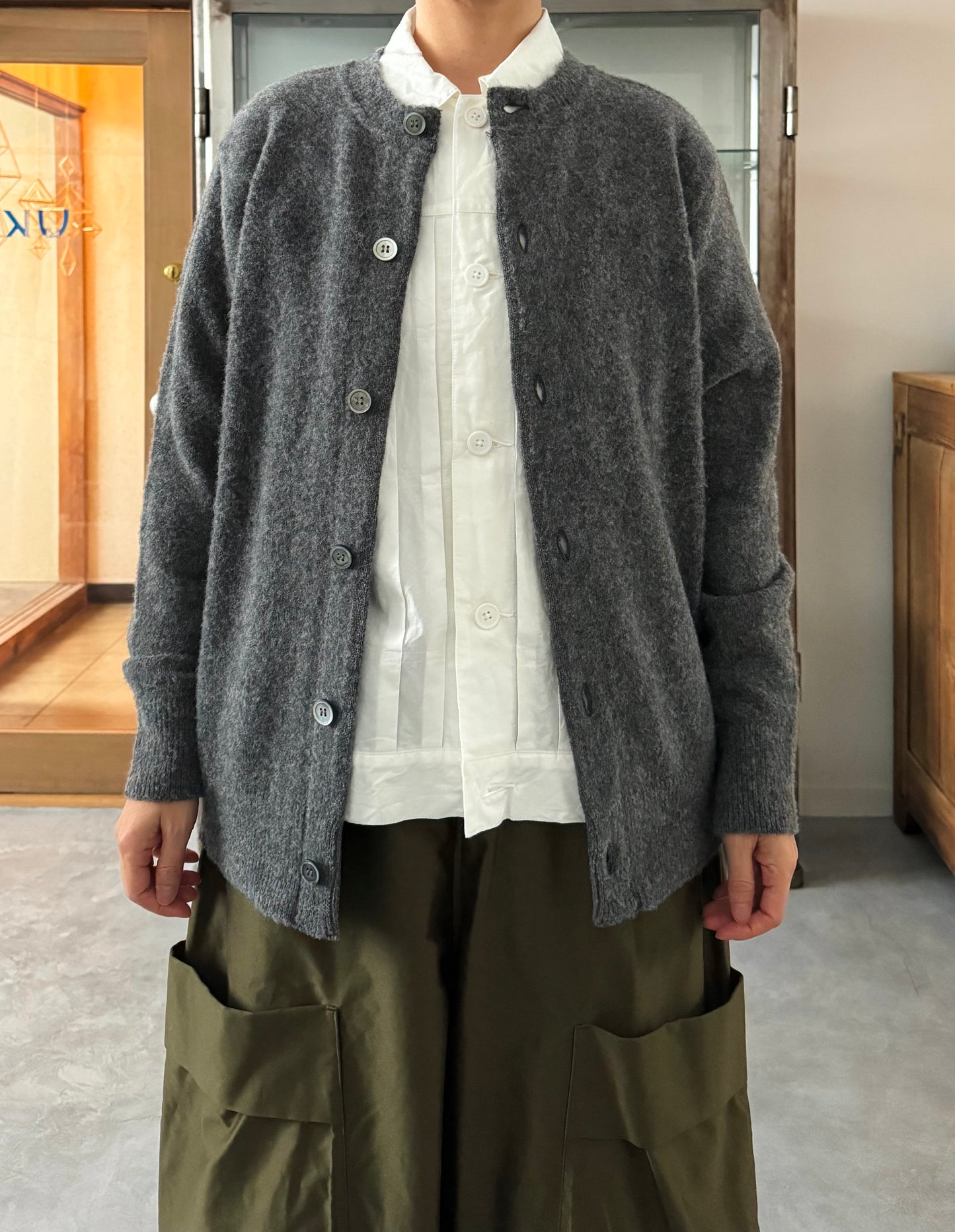 CIRCLE KNIT C/D Yonetomi 米富繊維 カーディガン 通販 取扱店