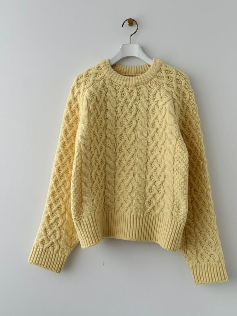 VOLUME SLEEVE ALAN KNIT PULLOVER (YELLOW) TENNE HANDCRAFTED MODERN ニット 通販 取扱店