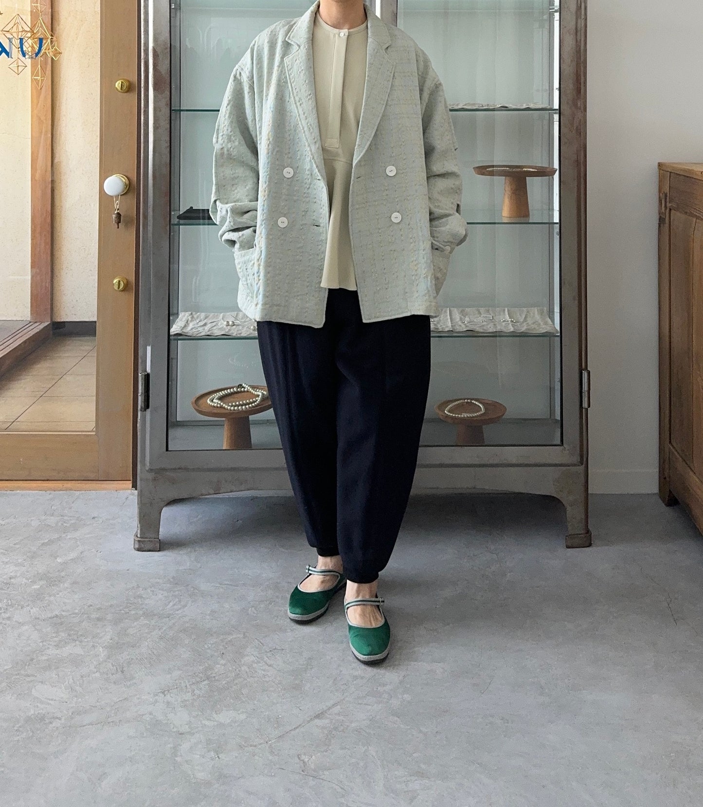Kantha Over Jacket(LIGHT BLUE) BUNON ジャケット 通販 取扱店