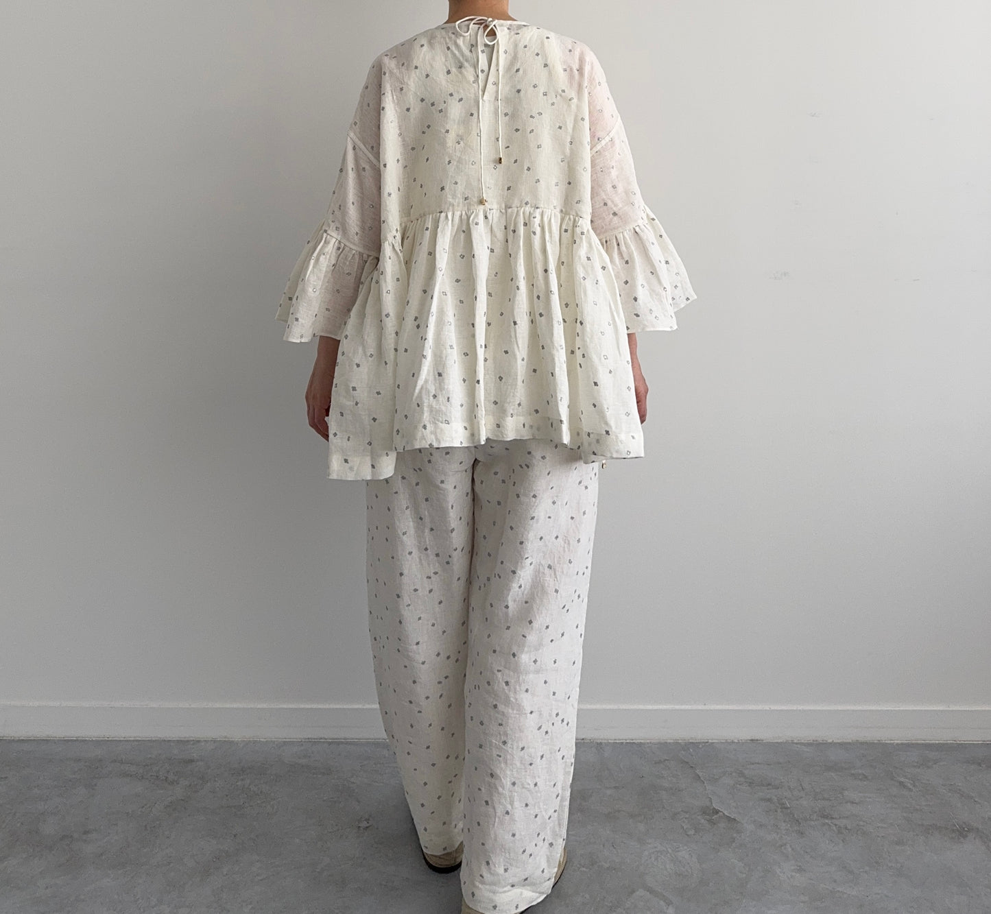 EMBROIDERY WIDE SLEEVE BLOUSE BUNON ブノン リネンブラウス 通販 取扱店