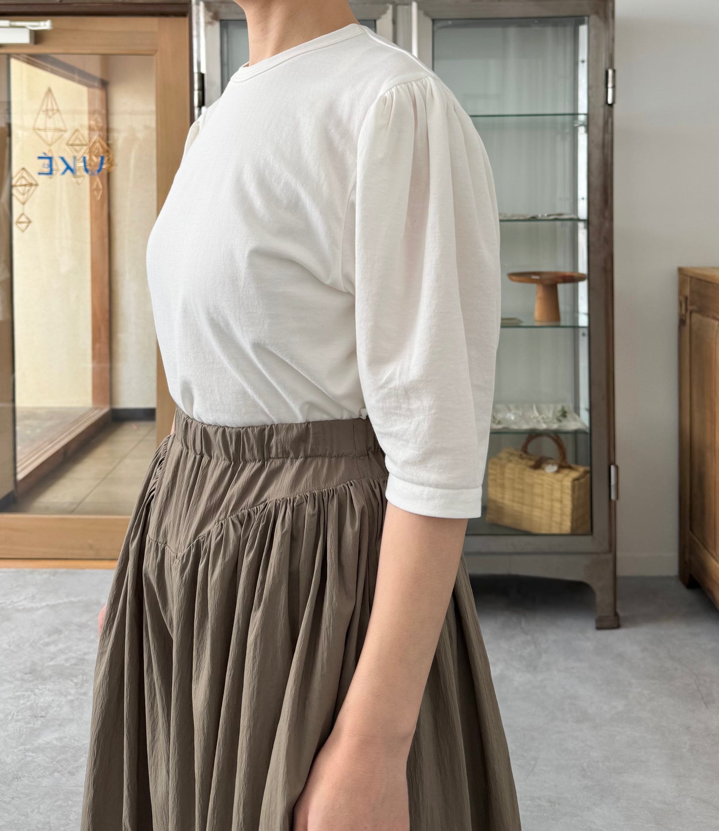 ROUND GATHER WIDE PANTS TENNE HANDCRAFTED MODERN 通販 取扱店