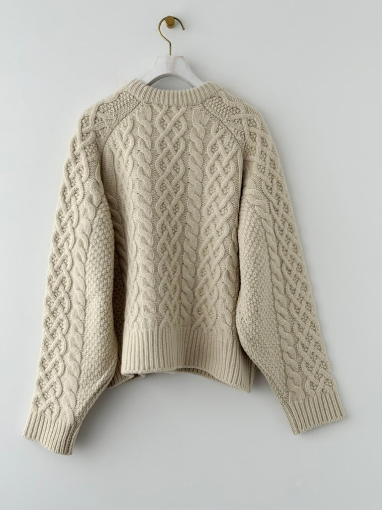 VOLUME SLEEVE ALAN KNIT PULLOVER (BEIGE) TENNE HANDCRAFTED MODERN ニット 通販 取扱店