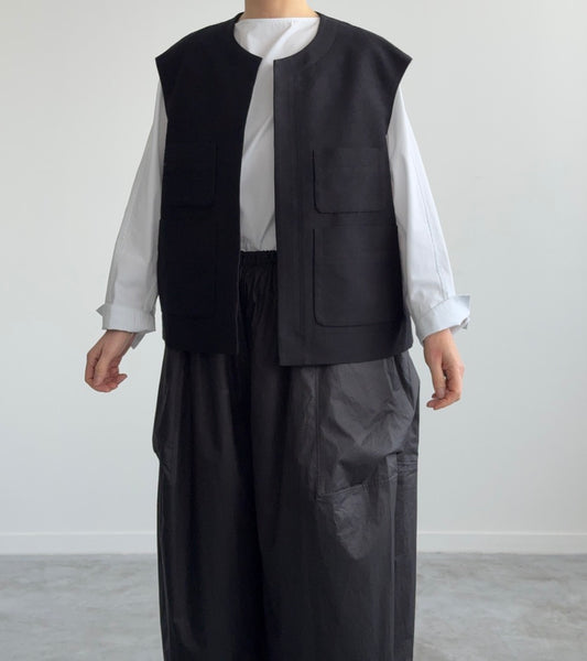 SILK CUPRA TWEED VEST