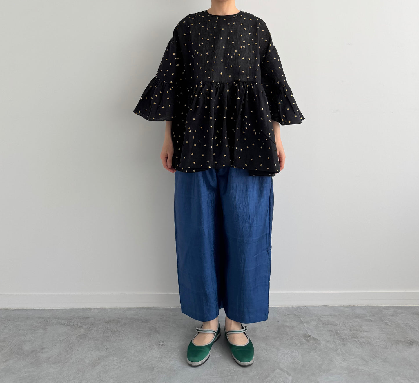 EMBROIDERY WIDE SLEEVE BLOUSE BUNON ブノン リネンブラウス 通販 取扱店