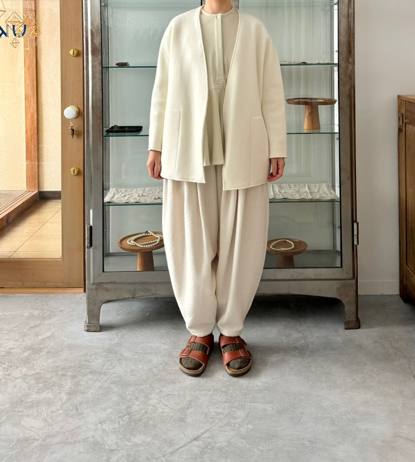 WAIST RIB KNIT 3 TUCK TAPERED PANTS TENNE HANDCRAFTED MODERN パンツ 通販 取扱店
