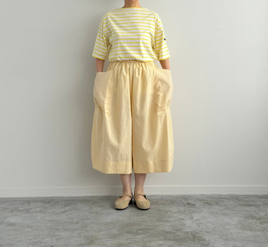 BIG POCKET CULOTTES (CREAM YELLOW)