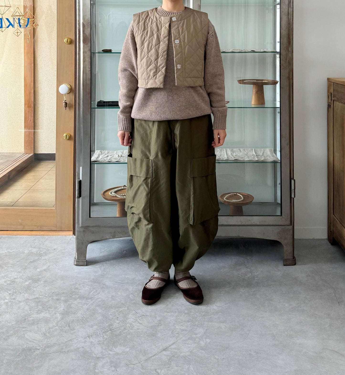 リバーシブル キルティング ショートジレ Porter des boutons ポルテデブトン 通販 取扱店