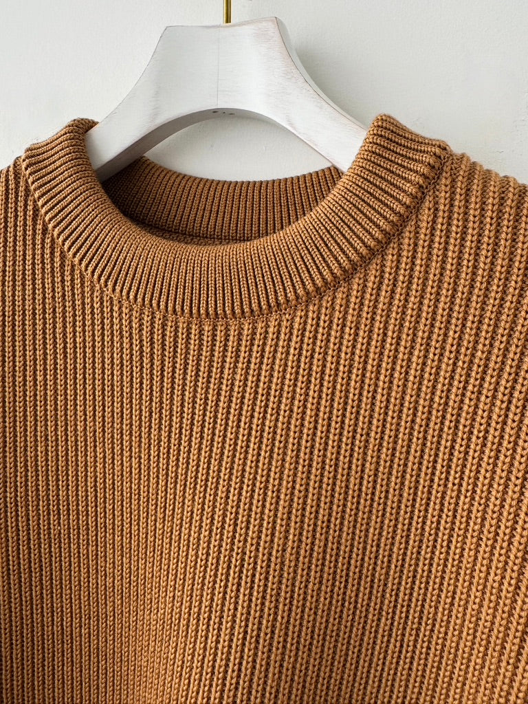 EX FINE WOOL RIB KNIT PULLOVER Yonetomi 米富繊維 ニット 通販 取扱店