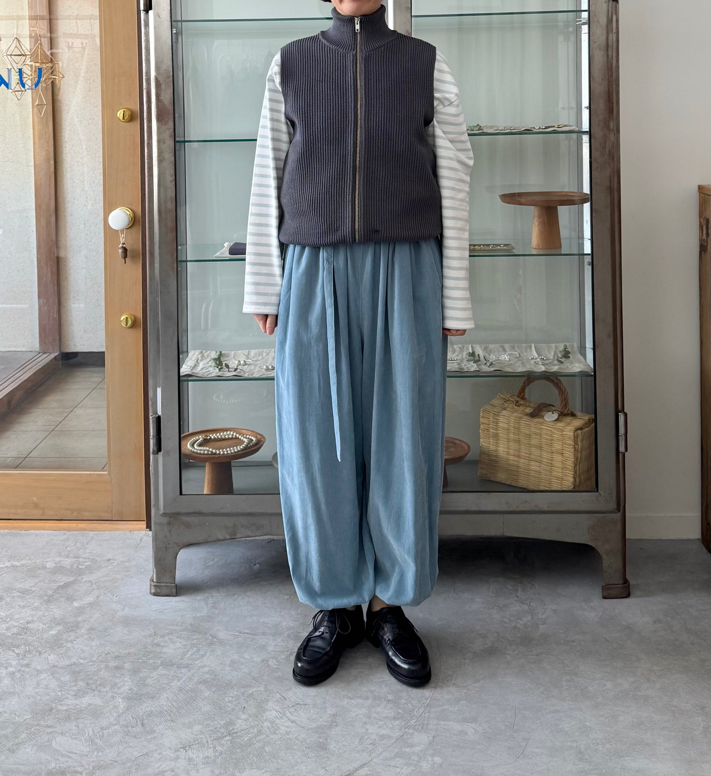 MERCERIZED COTTON RIB KNIT V/T ベスト Yonetomi 米富繊維 通販 取扱店