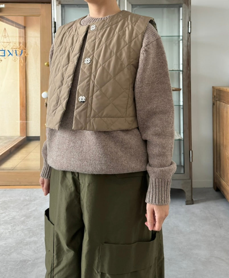 リバーシブル キルティング ショートジレ Porter des boutons ポルテデブトン 通販 取扱店
