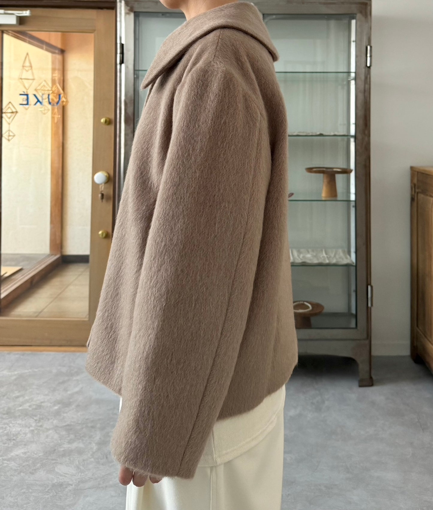 ワイドカラーショートコート Porter des boutons ポルテデブトン 通販 取扱店