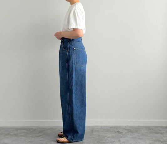BAGGY DENIM (VINTAGE WASH) MORIKA 通販 取扱店 SIZE 38 着画 横