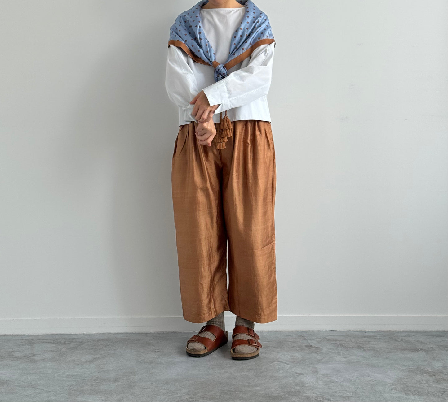 Khadi Scarf (Polka dots) BUNON ブノン スカーフ 通販 取扱店