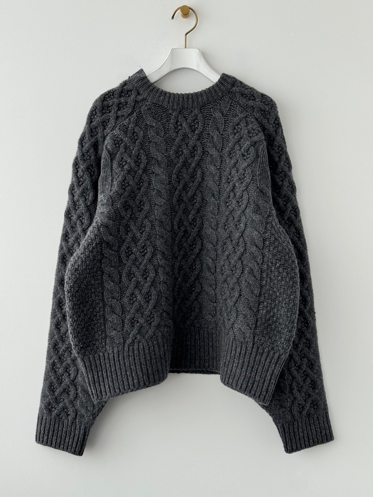 VOLUME SLEEVE ALAN KNIT PULLOVER (CHARCOAL) TENNE HANDCRAFTED MODERN ニット 通販 取扱店