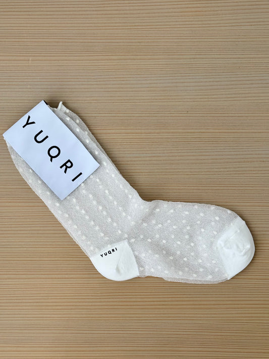 DOT VEIL ドットヴェール YUQRI ユクリ 靴下 ソックス white