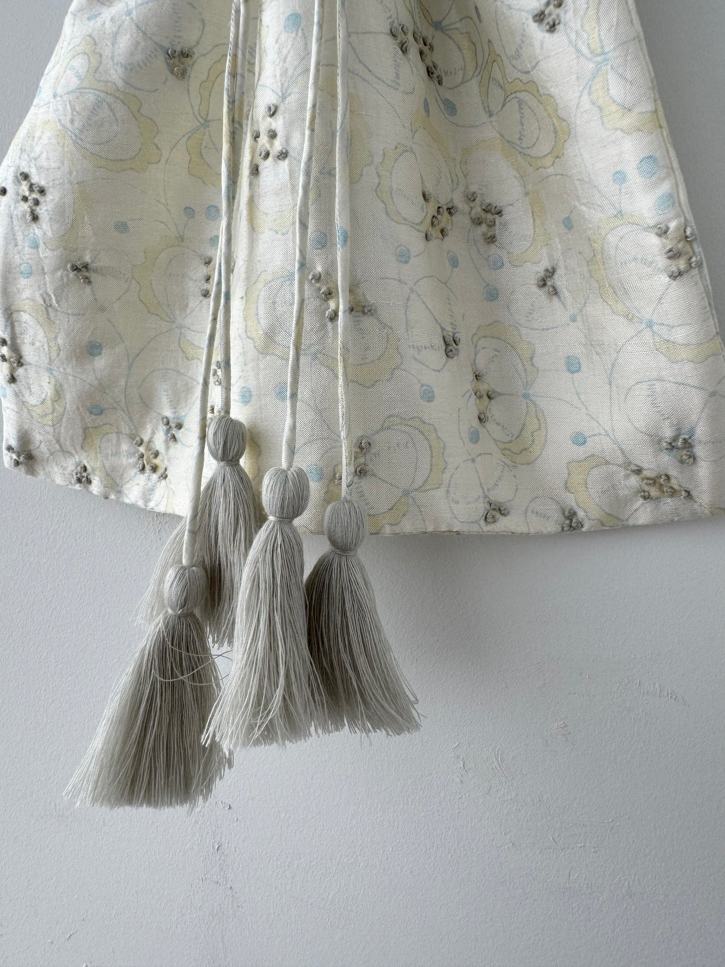 Embroidery Drawstring Bag (Bright White) BUNON ブノン バッグ 通販 取扱店
