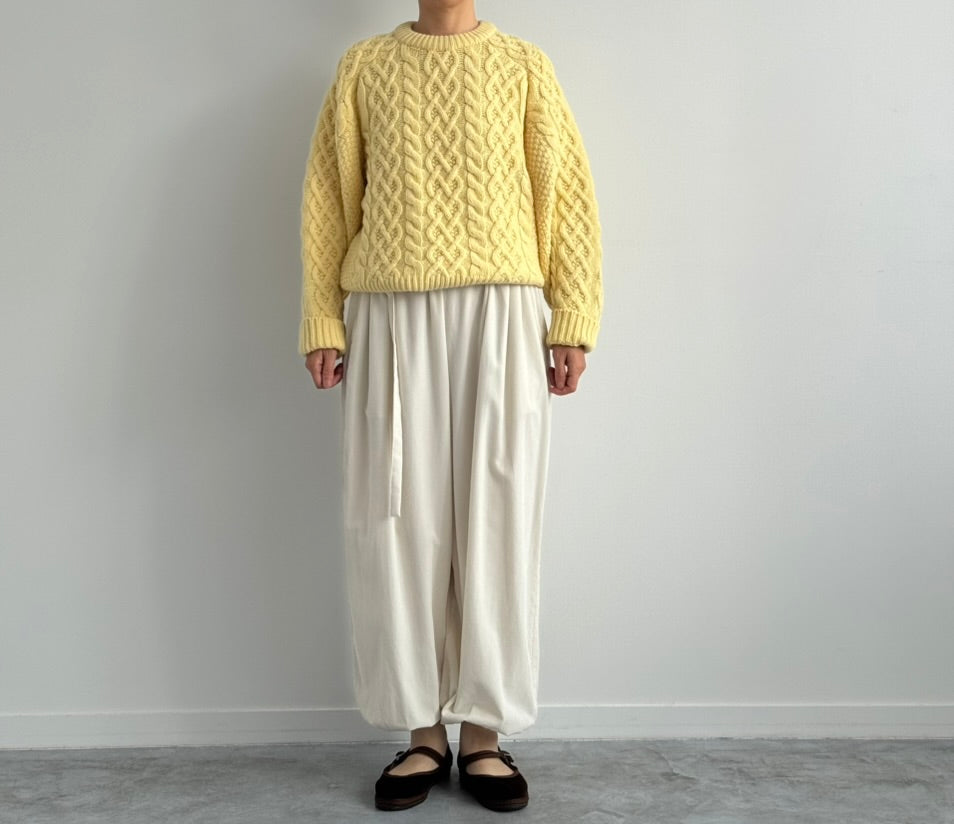 VOLUME SLEEVE ALAN KNIT PULLOVER (YELLOW) TENNE HANDCRAFTED MODERN ニット 通販 取扱店