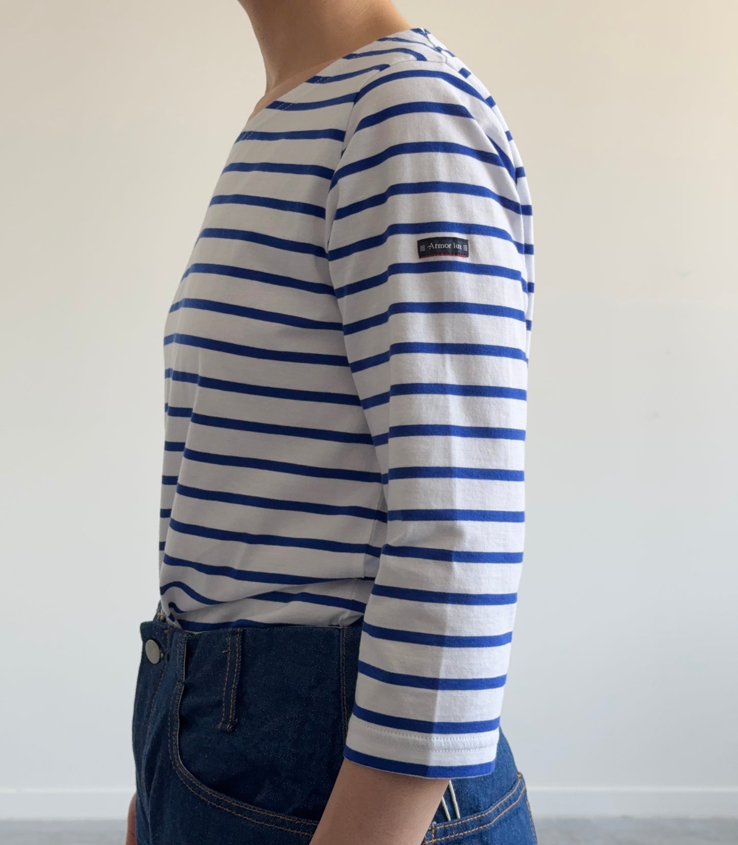 MANCHE 3/4 (BLANC / ÉTOILE FEMME) Armor lux ボーダー 通販 取扱店