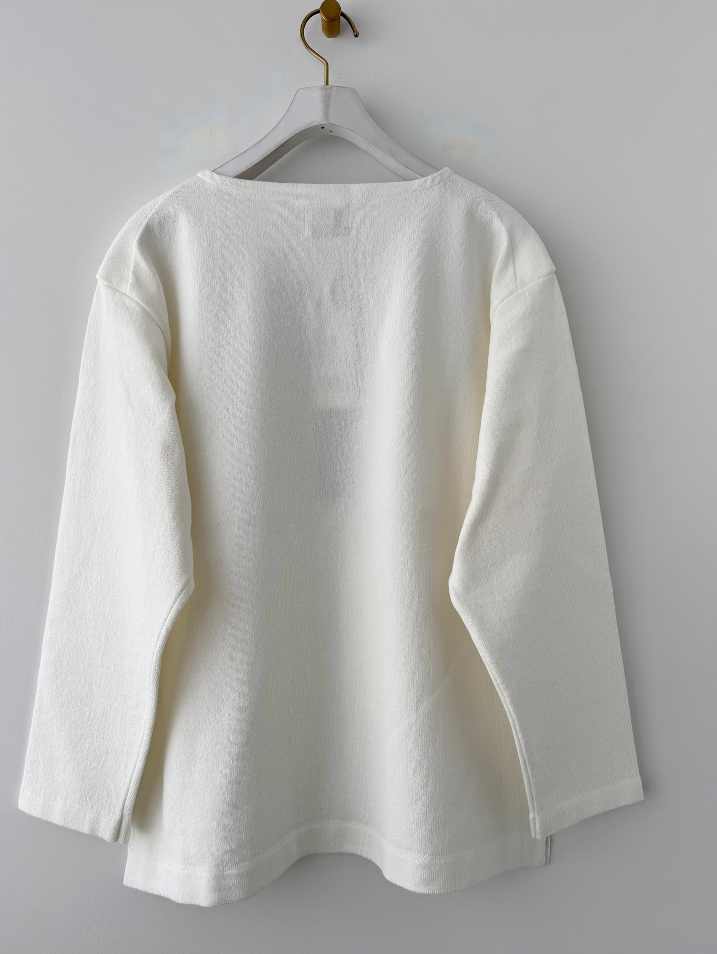 WAVE COTTON BASQUE KNIT P/O (WHITE) Yonetomi 通販 取扱店