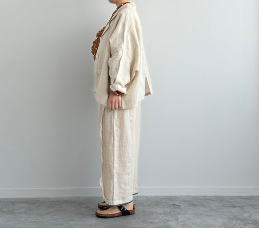 RAGLAN JACKET ラグランジャケット BUNON ブノン 通販 取扱店 ecru 着画 横