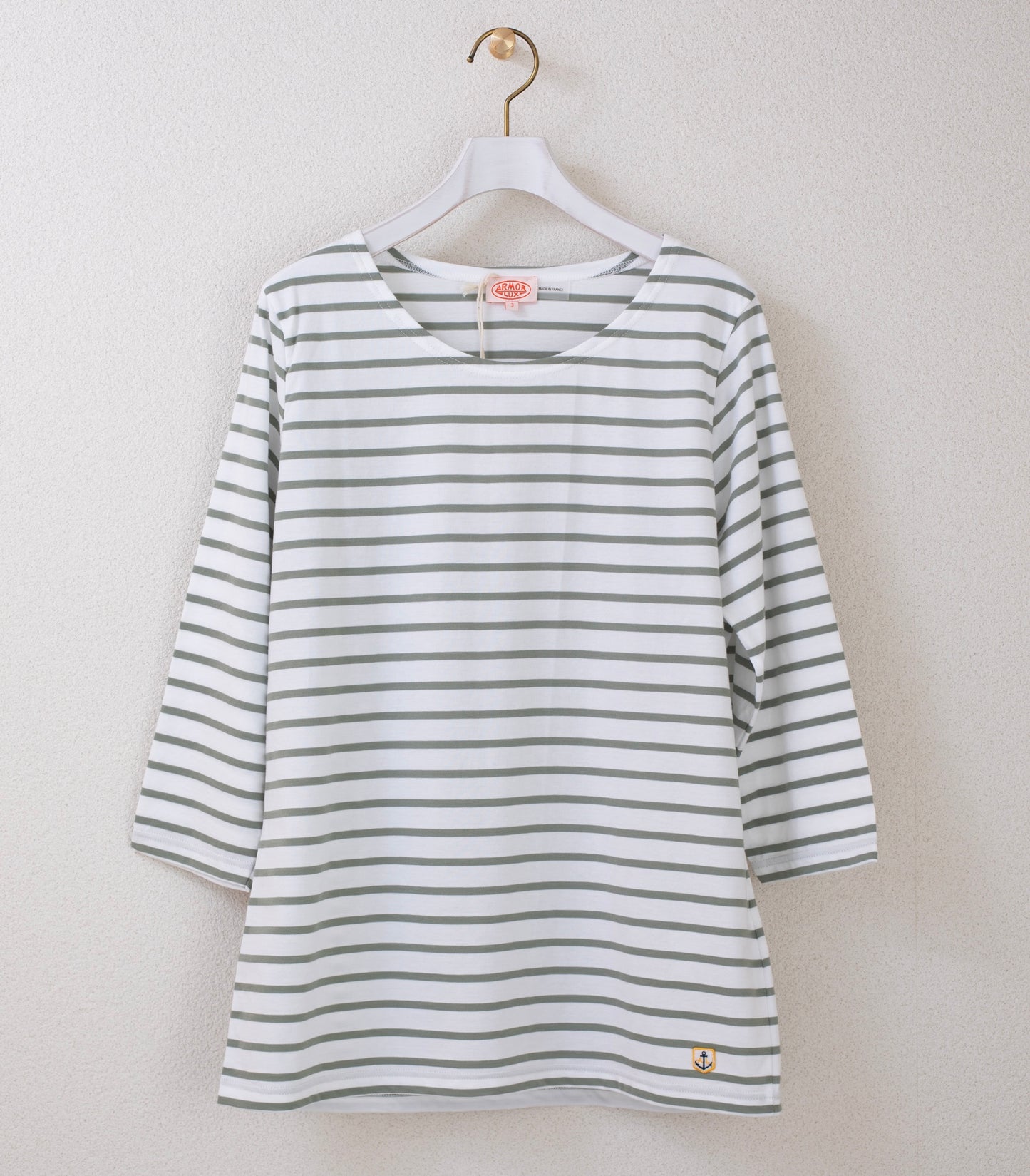 MANCHE 3/4 (BLANC / SHADOW FEMME) Armor lux ボーダー 通販 取扱店