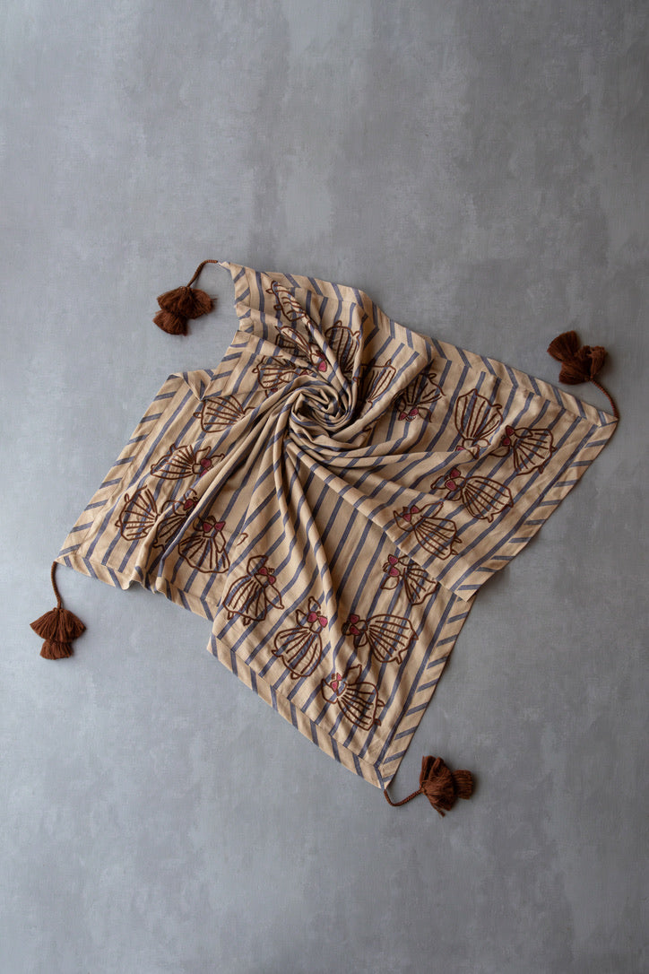 TASSEL SCARF (DANSE EMBROIDERY) BUNON ブノン スカーフ 通販 取扱店