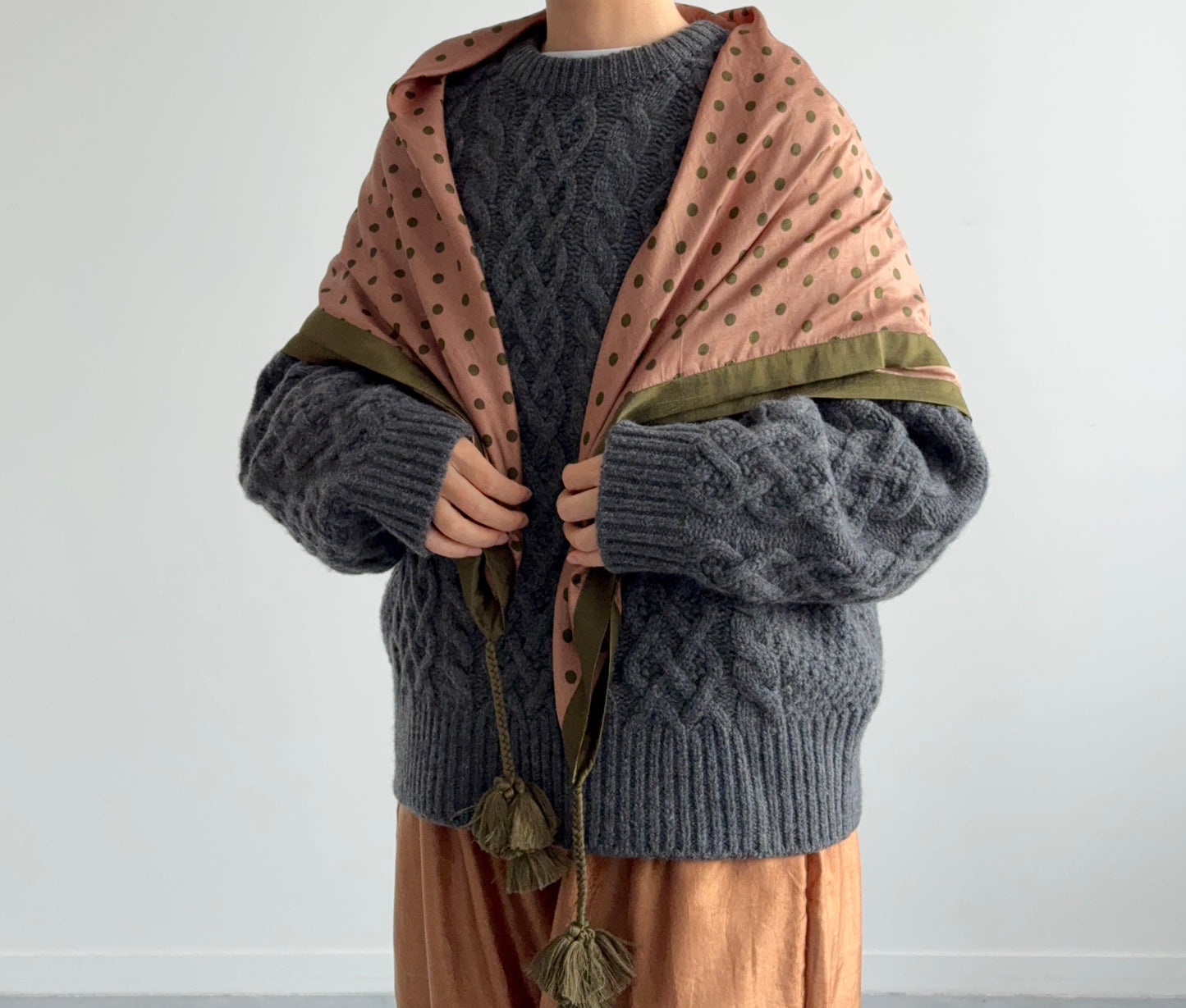Khadi Scarf (Polka dots) BUNON ブノン スカーフ 通販 取扱店