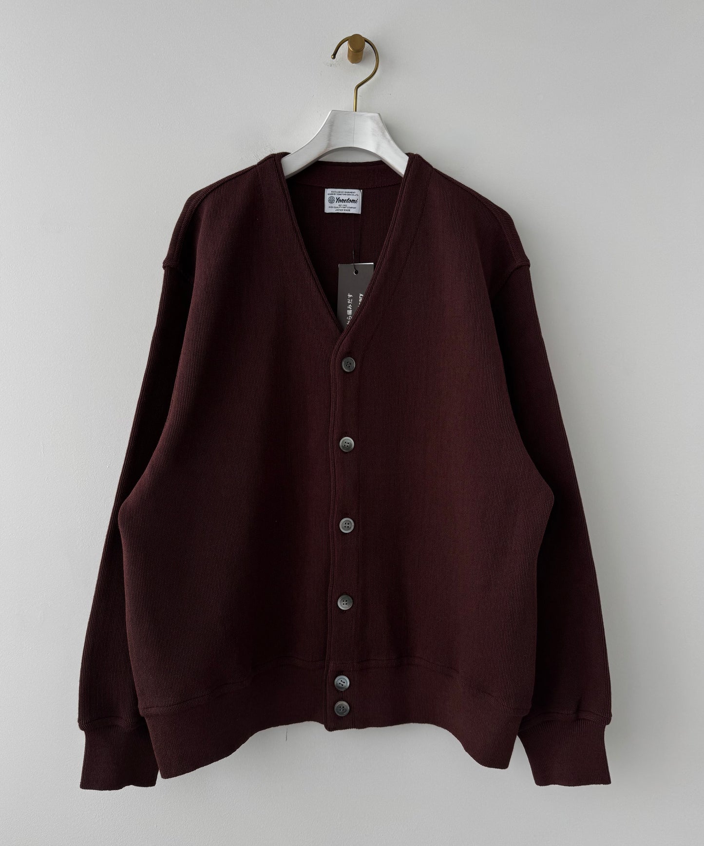 GIMA COTTON KNIT V NECK C/D Yonetomi 米富繊維 ニット カーディガン 通販 取扱店