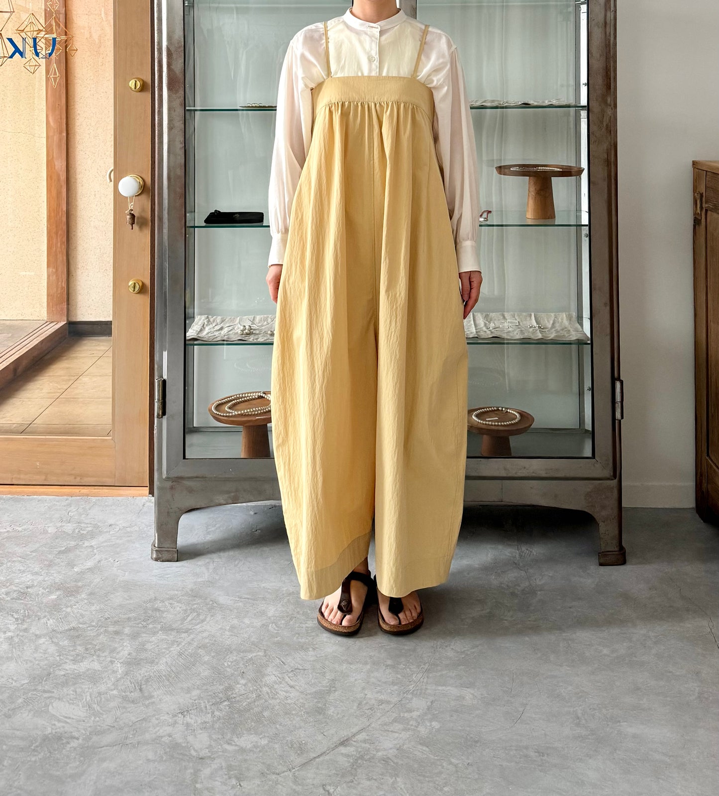 Shirring wide all-in-one C/P (Yellow)