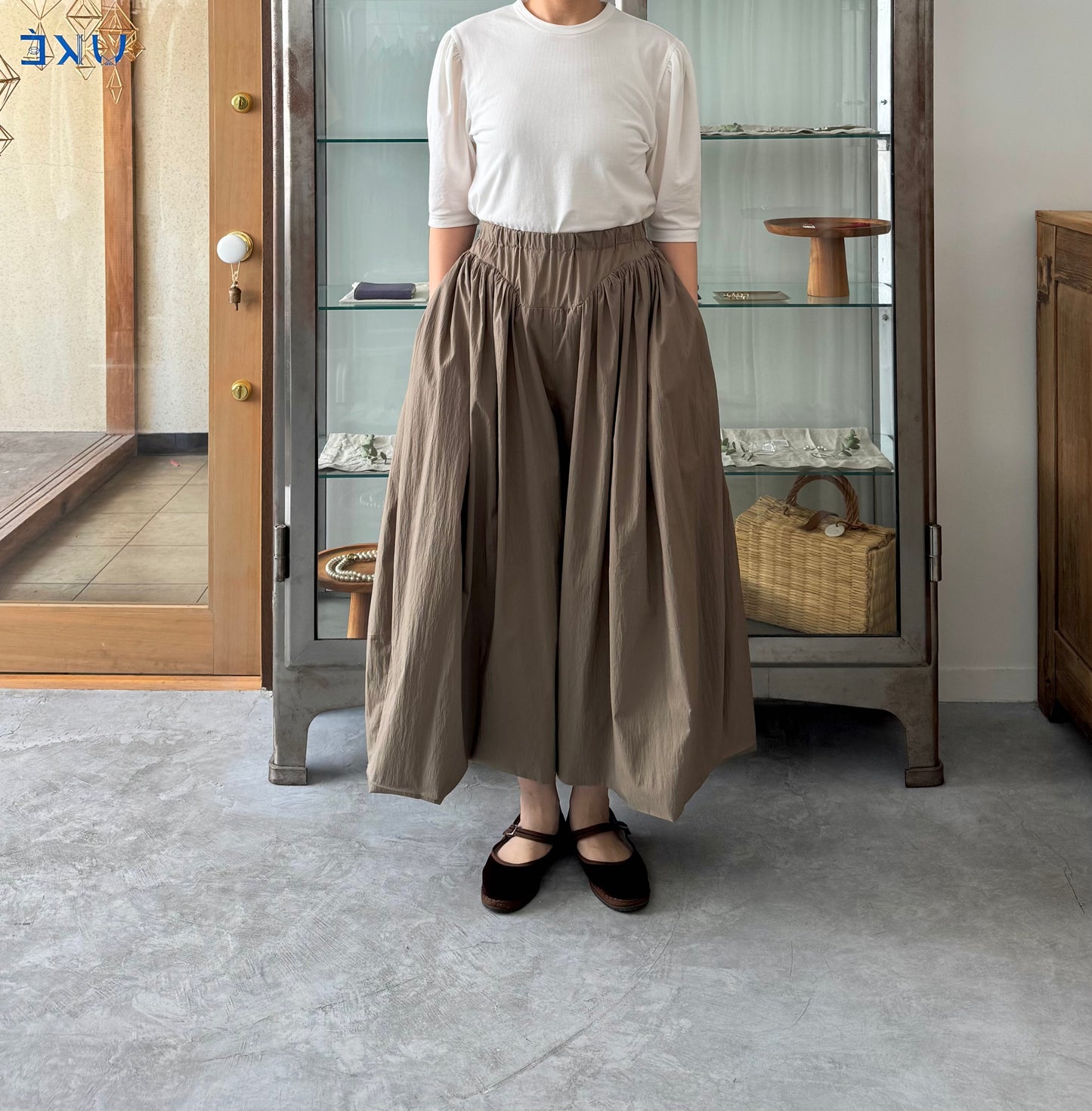 ROUND GATHER WIDE PANTS TENNE HANDCRAFTED MODERN 通販 取扱店