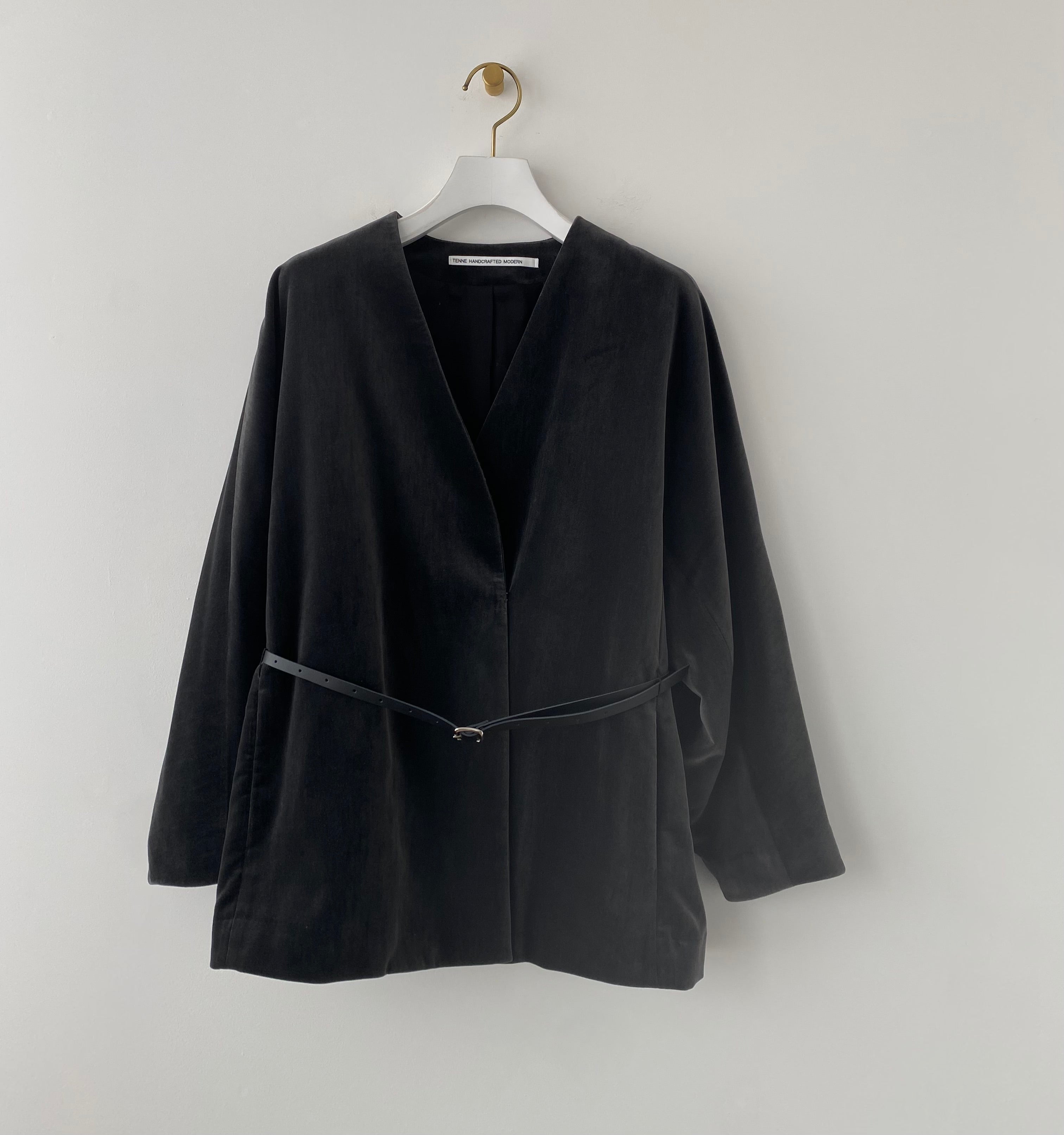 Velvet no collar jacket (Grey) TENNE HANDCRAFTED MODERN 通販