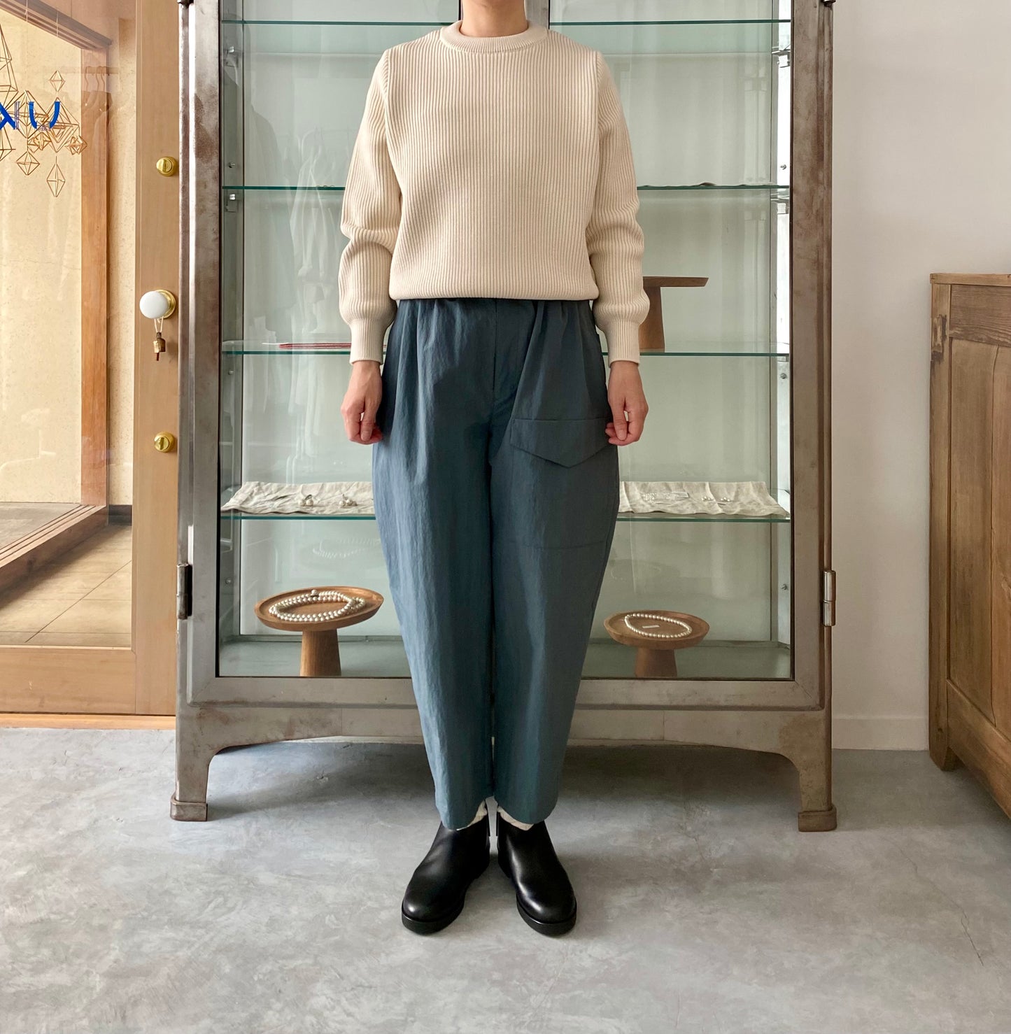 EX FINE WOOL RIB KNIT PULLOVER Yonetomi 米富繊維 通販