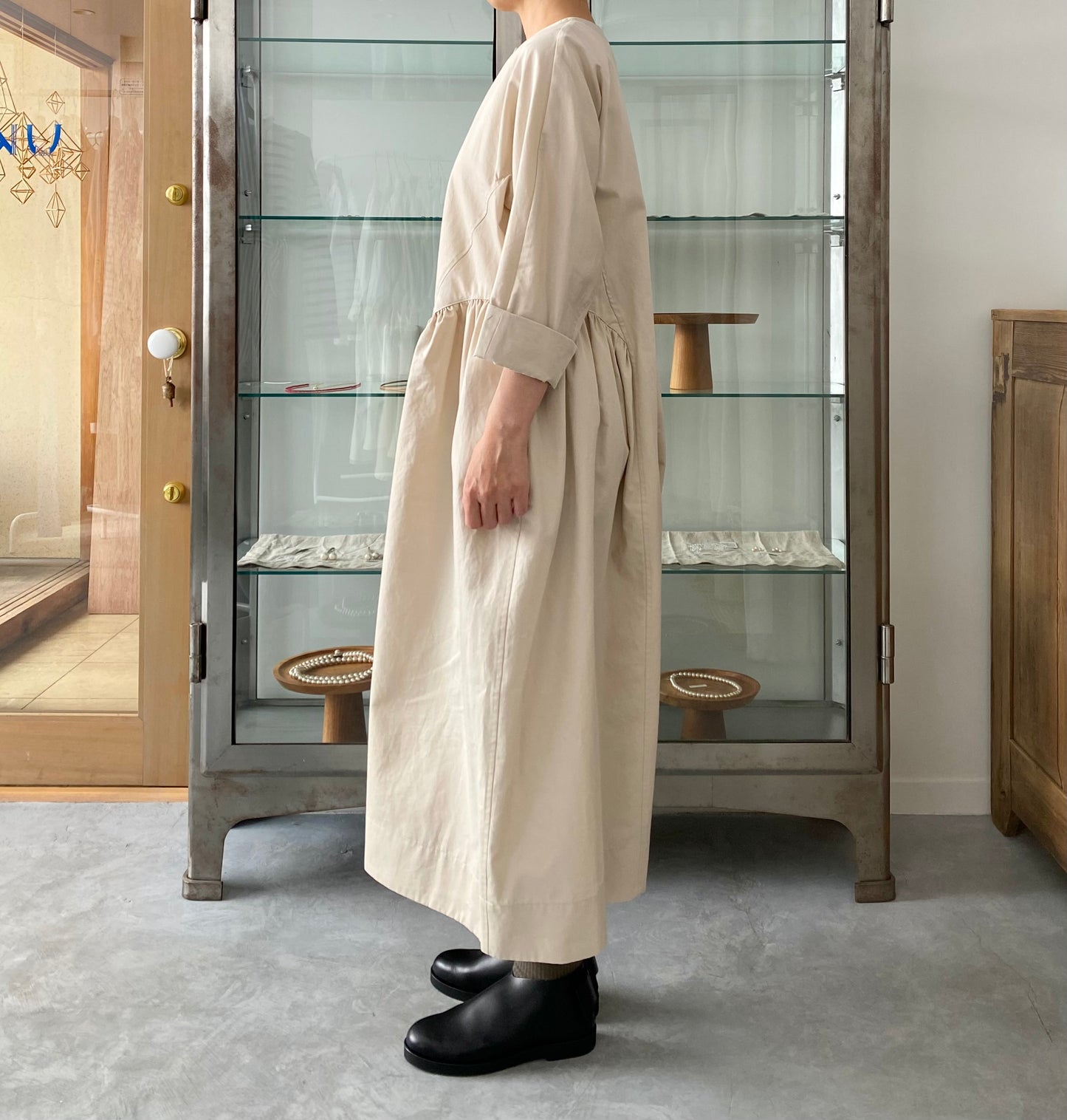 Side gather all-in-one (Cotton / Pink beige ) TENNE HANDCRAFTED MODERN オールインワン 通販