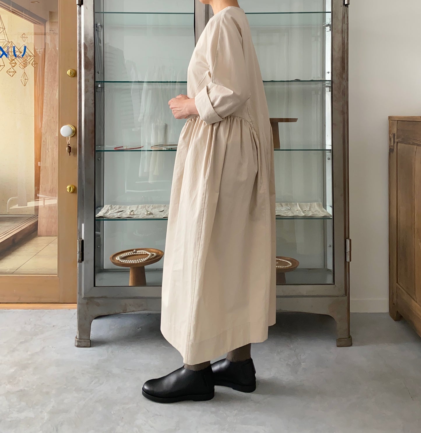 Side gather all-in-one (Cotton / Pink beige ) TENNE HANDCRAFTED MODERN オールインワン 通販