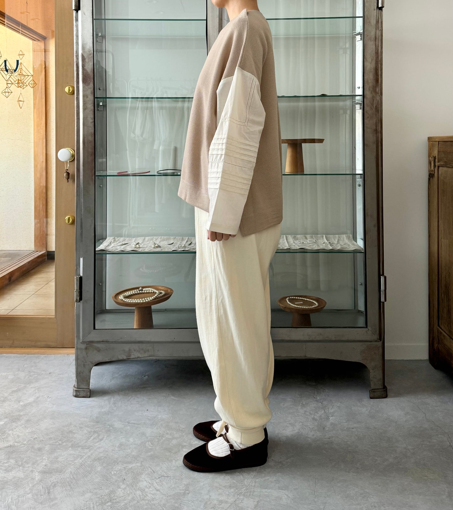 ピンタックスリーブ×ニット Porter des boutons ポルテデブトン 通販