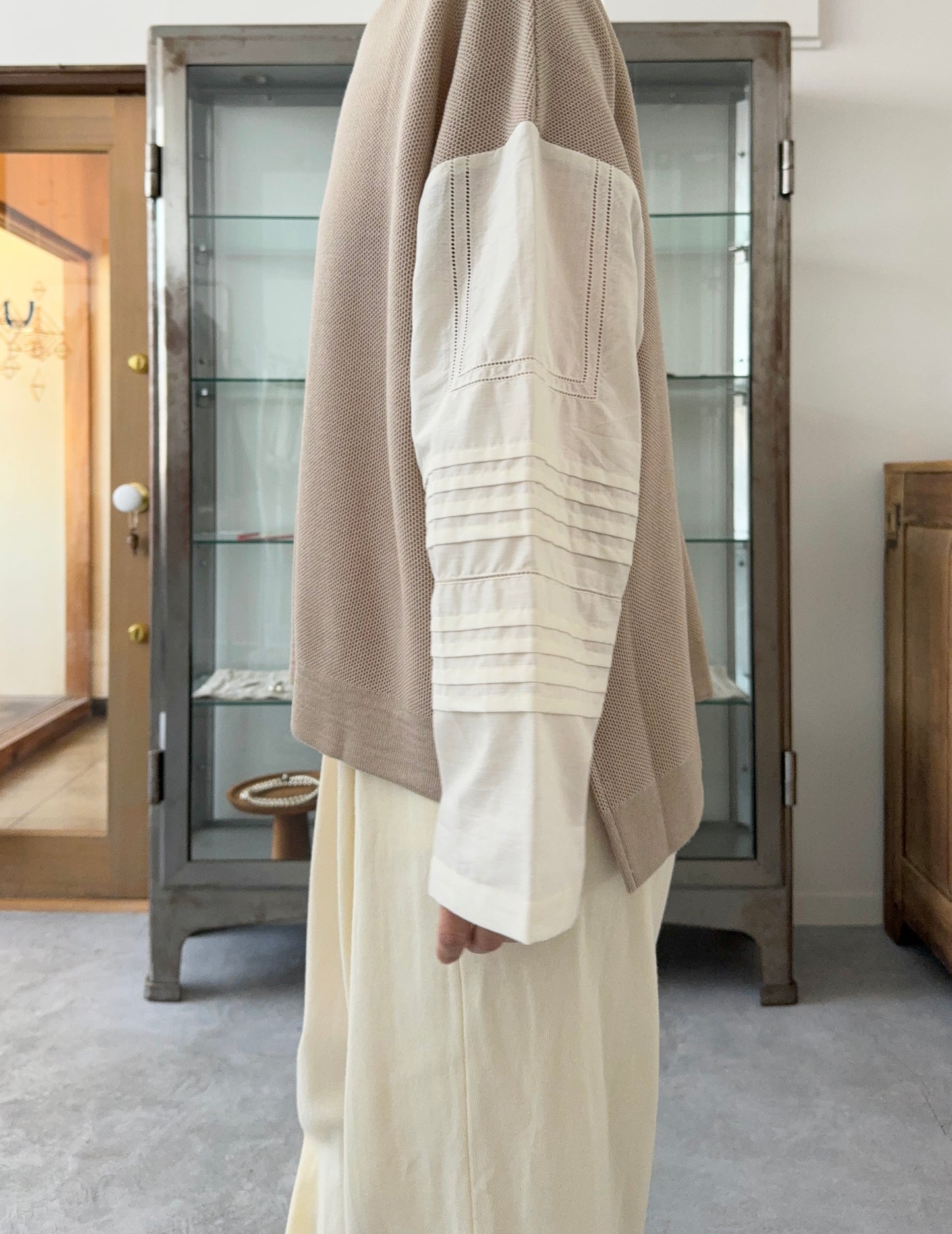 ピンタックスリーブ×ニット Porter des boutons ポルテデブトン 通販