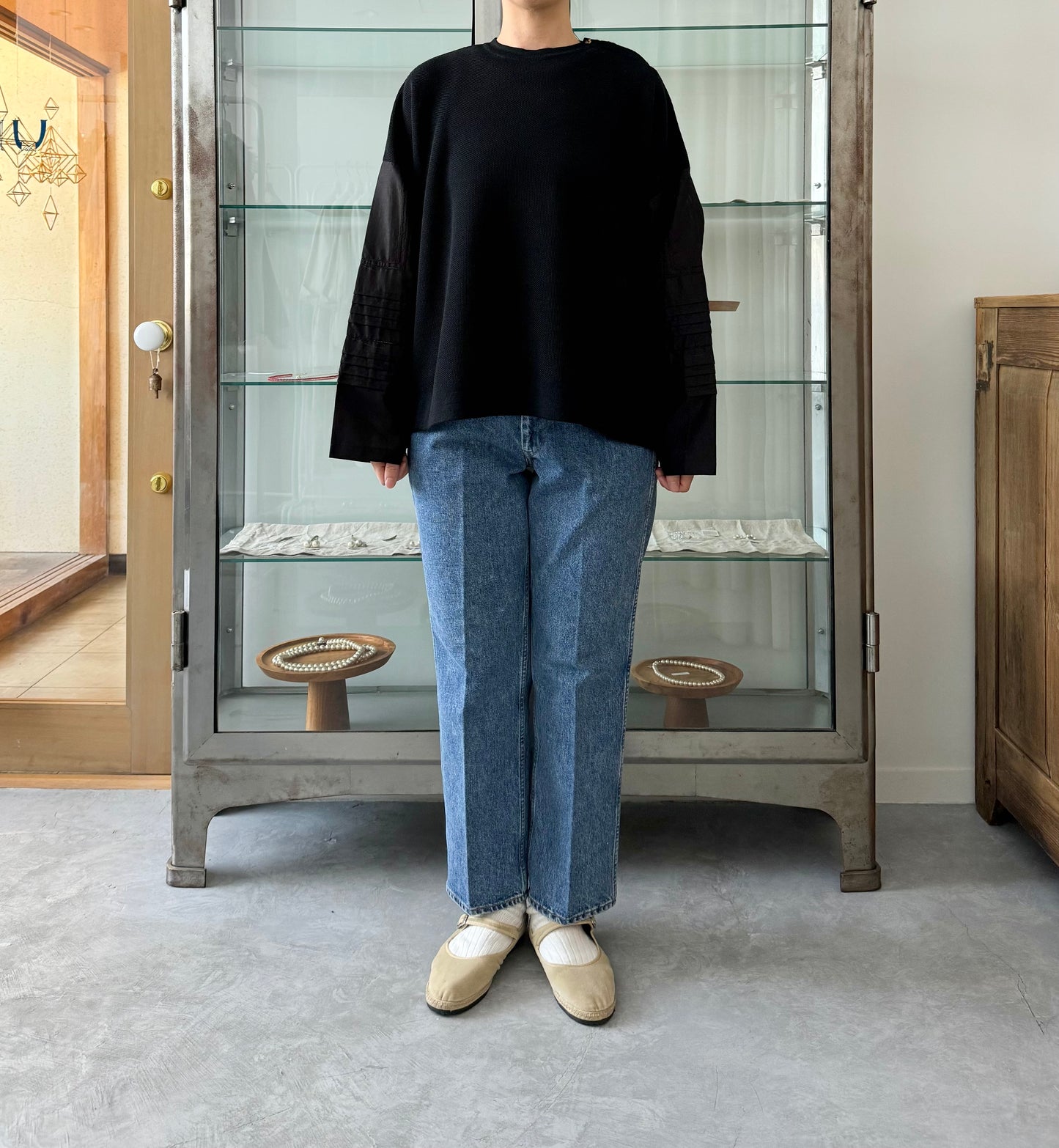 ピンタックスリーブ×ニット Porter des boutons ポルテデブトン 通販